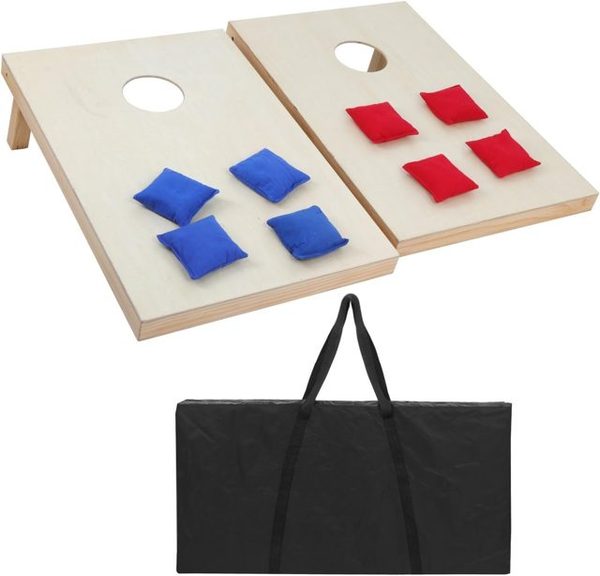 ZenStyle Solid Wood Cornhole Bean Bag Toss Set with Bags