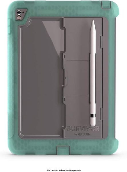 Griffin Survivor Slim Case for iPad Pro 9.7-inch, Green and Grey