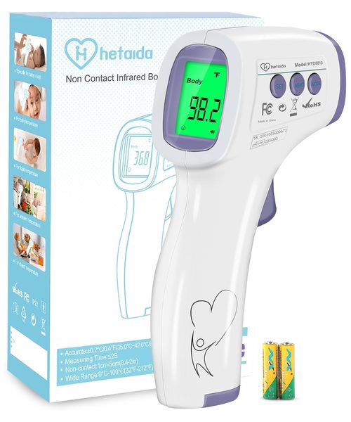 No Touch Forehead Thermometer for Adults and Kids, 1-Second Read