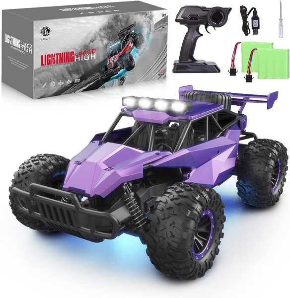 1:16 Purple Remote Control Monster Truck, 20 km/h, 2 Batteries
