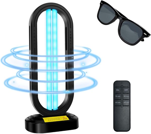 Feefir UVC Sanitizer Lamp, Portable Home Disinfection with Remote