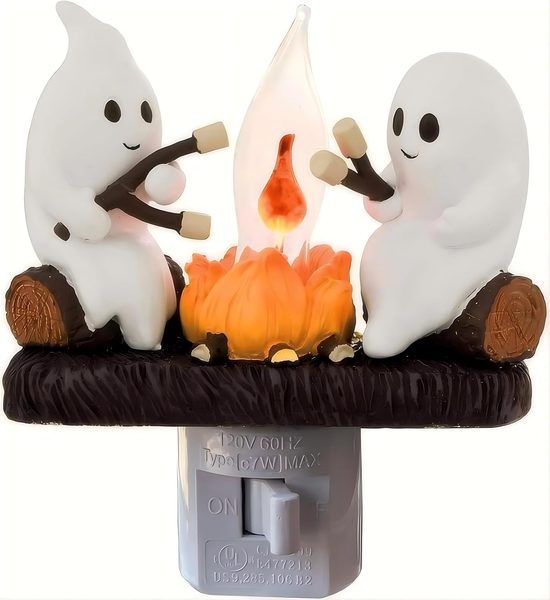 Ghosts Roasting Marshmallows Plug-In Night Light