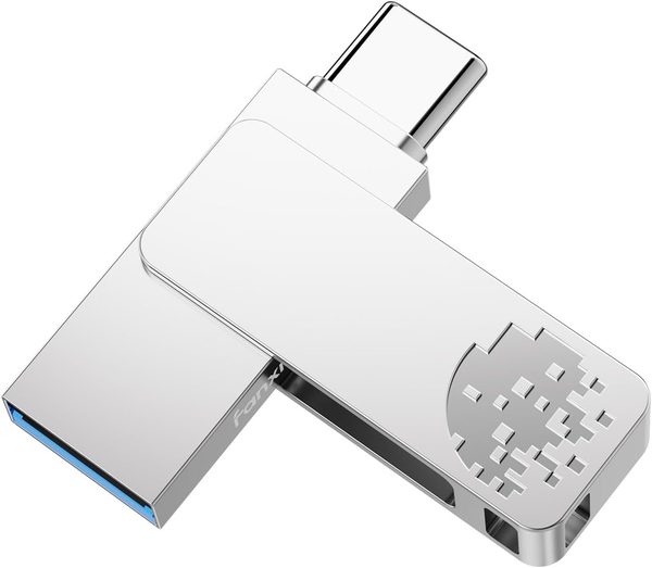 fanxiang 32GB USB-C and USB-A Flash Drive, Zinc Alloy, 120 MB/s