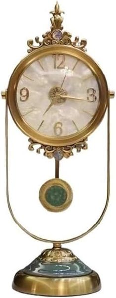 Luxury Vintage Mantel Clock, Retro Desk and Shelf Decor